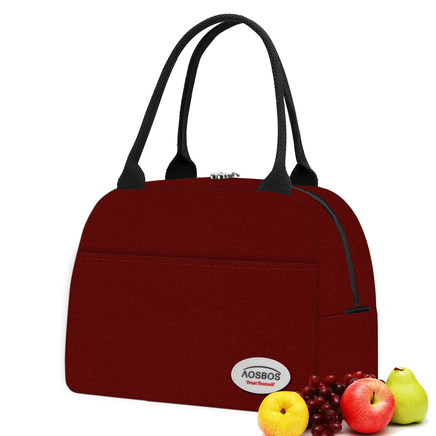 Aosbos Insulated Lunch Box for Women - Thermal Lunch Tote Cooler Bag, Reusable Meal Prep Container, Black - Aosbos Direct