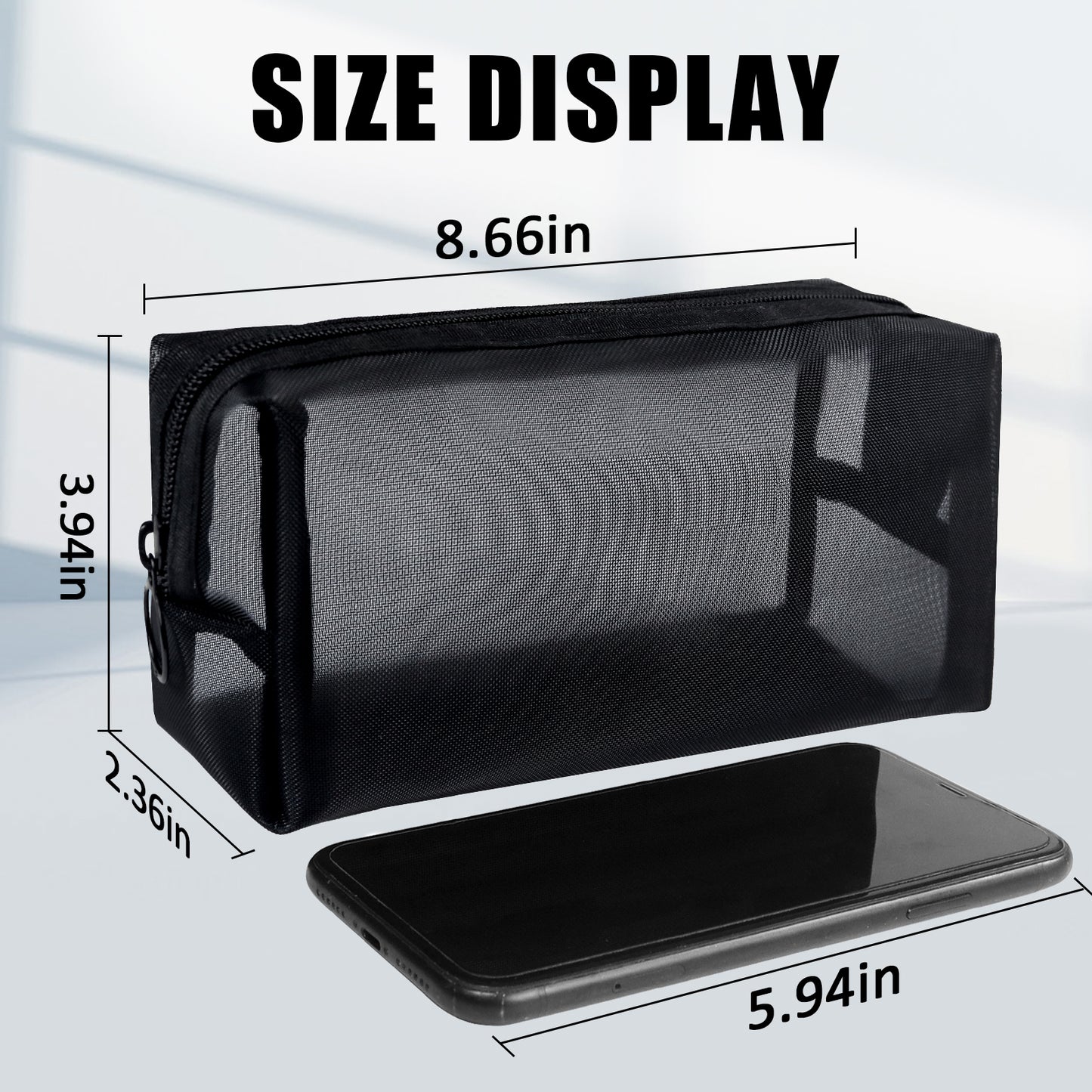 Aosbos Large Capacity Pencil Case Organizer with Zipper - Clear Pen Storage Pouch - Aosbos Direct