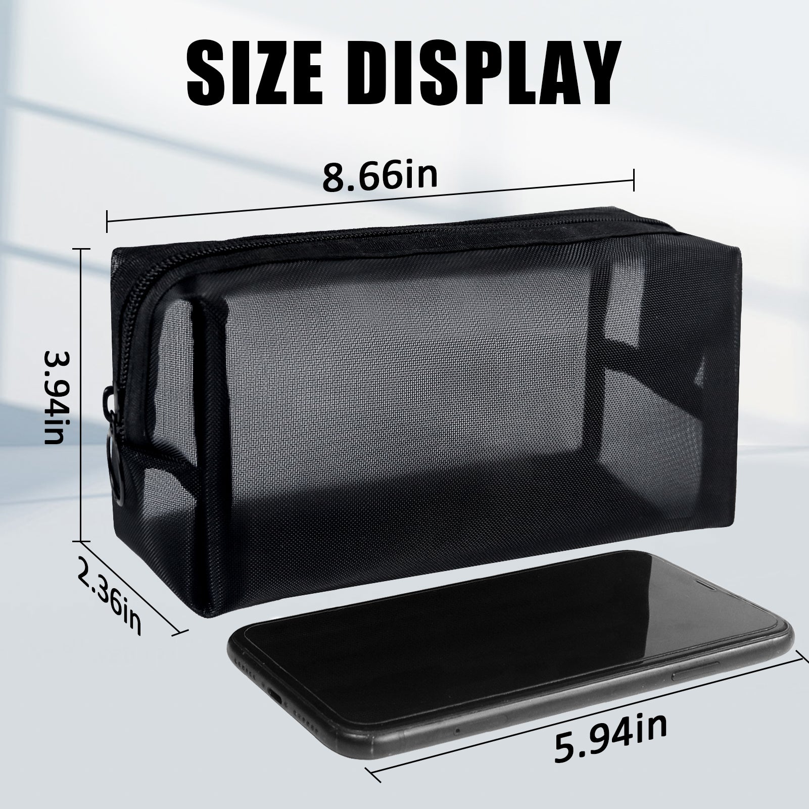 Aosbos Large Capacity Pencil Case Organizer with Zipper - Clear Pen Storage Pouch - Aosbos Direct