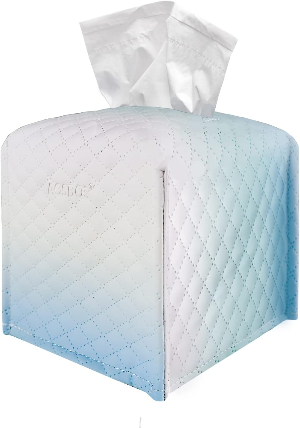 Aosbos Decorative Tissue Box Cover – Square Holder, Gradient Diamond