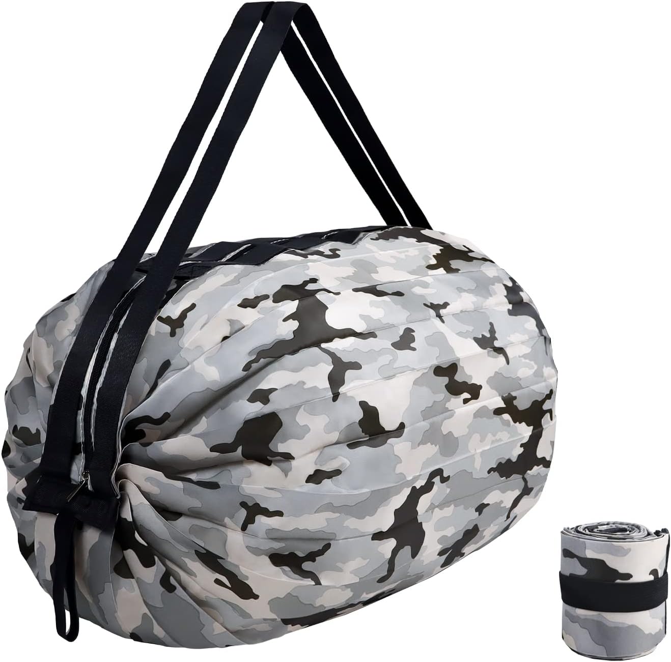 Aosbos Foldable Duffle Bag - Waterproof, Reusable Travel & Gym Backpack, Weekend Tote, Black Star - Aosbos Direct