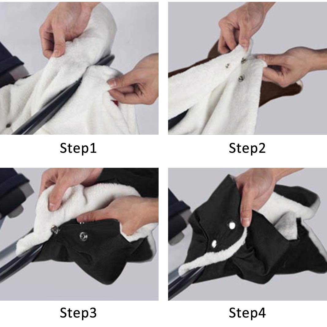 Aosbos Winter Stroller Hand Muff - Extra Thick Pushchair Gloves, Anti-Freeze & Windproof for Parents - Aosbos Direct