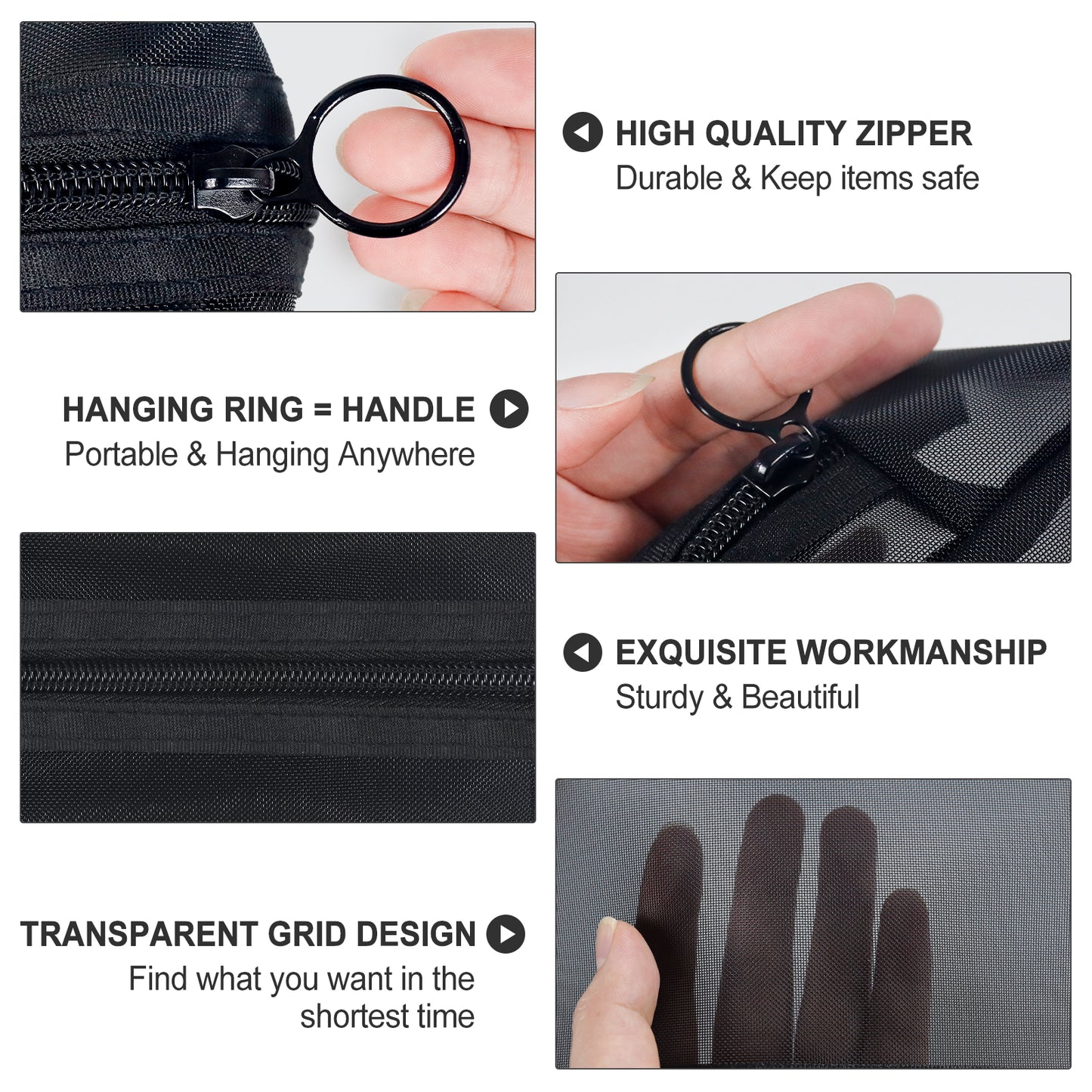 Aosbos Large Capacity Pencil Case Organizer with Zipper - Clear Pen Storage Pouch - Aosbos Direct