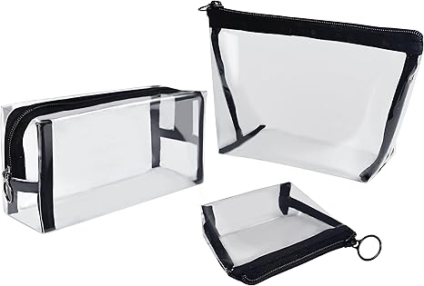 Aosbos 3-Piece Mesh Makeup Bag Set - Portable Cosmetic Pouch Organizer for Travel, Home & Office (3 Sizes) - Aosbos Direct