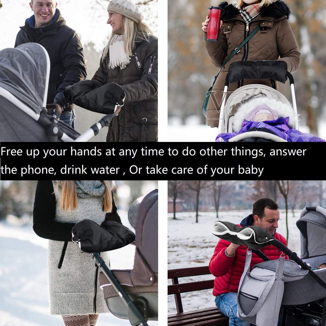 Aosbos Winter Stroller Hand Muff - Extra Thick Pushchair Gloves, Anti-Freeze & Windproof for Parents - Aosbos Direct