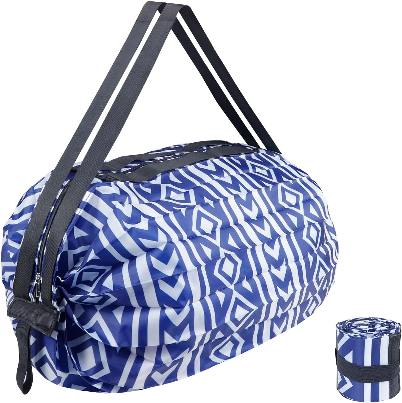 Aosbos Foldable Duffle Bag - Waterproof, Reusable Travel & Gym Backpack, Weekend Tote, Black Star - Aosbos Direct