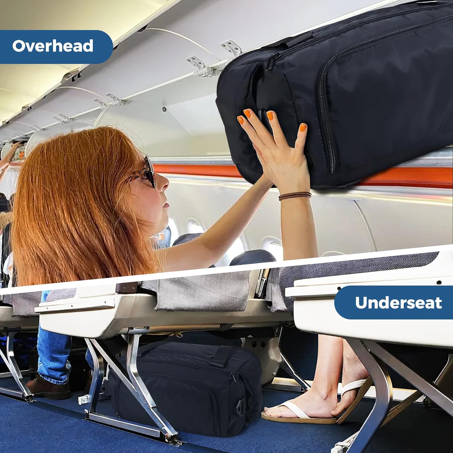 Aosbos Travel Duffle Bag - Expandable Weekender Bag for Airplanes, Carry On, Overnight, and Personal Item Travel - Aosbos Direct