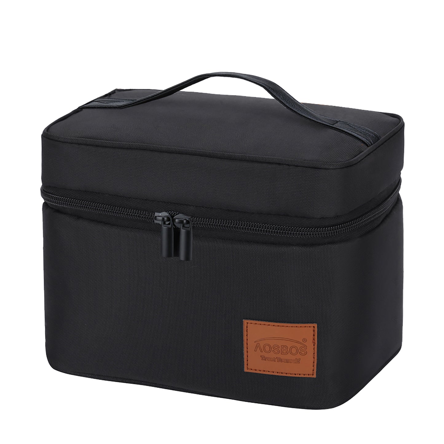 Aosbos Insulated Lunch Box Bag for Men & Women, 7.5L Thermal Cooler for Meal Prep, Bento Box, Work & Picnic, Black - Aosbos Direct