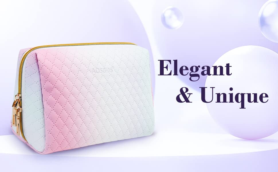 Aosbos Travel Makeup Bag - Zipper Cosmetic Pouch for Women & Girls, Essential Organizer - Aosbos Direct