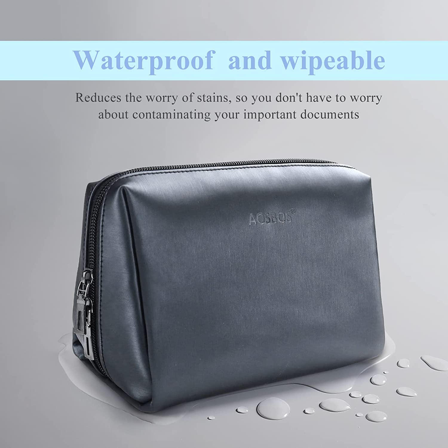 Aosbos Travel Makeup Bag - Zipper Cosmetic Pouch for Women & Girls, Essential Organizer - Aosbos Direct