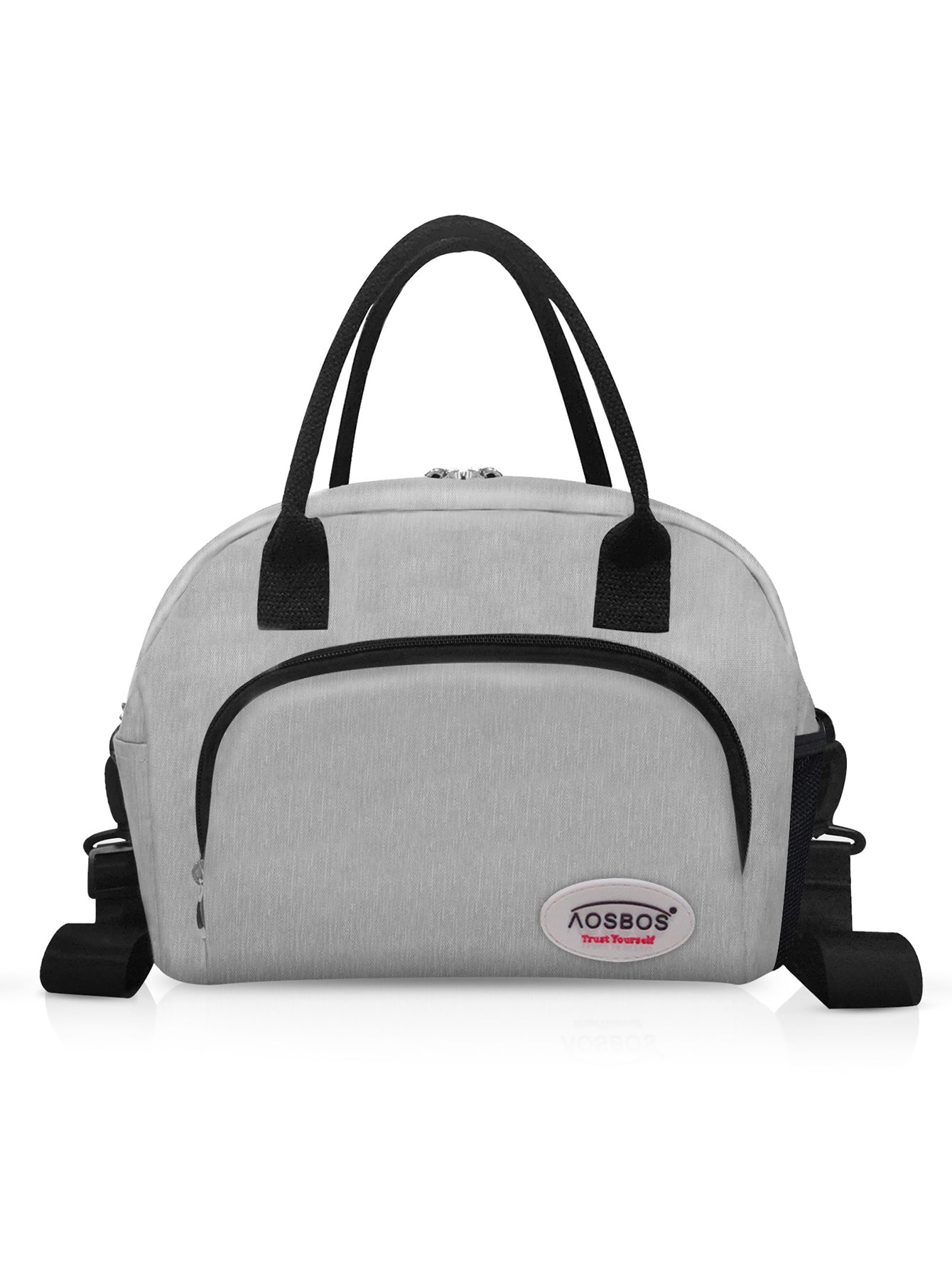 AOSBOS Insulated Lunch Bag - Compact and Stylish Travel Lunch Box with Adjustable Strap