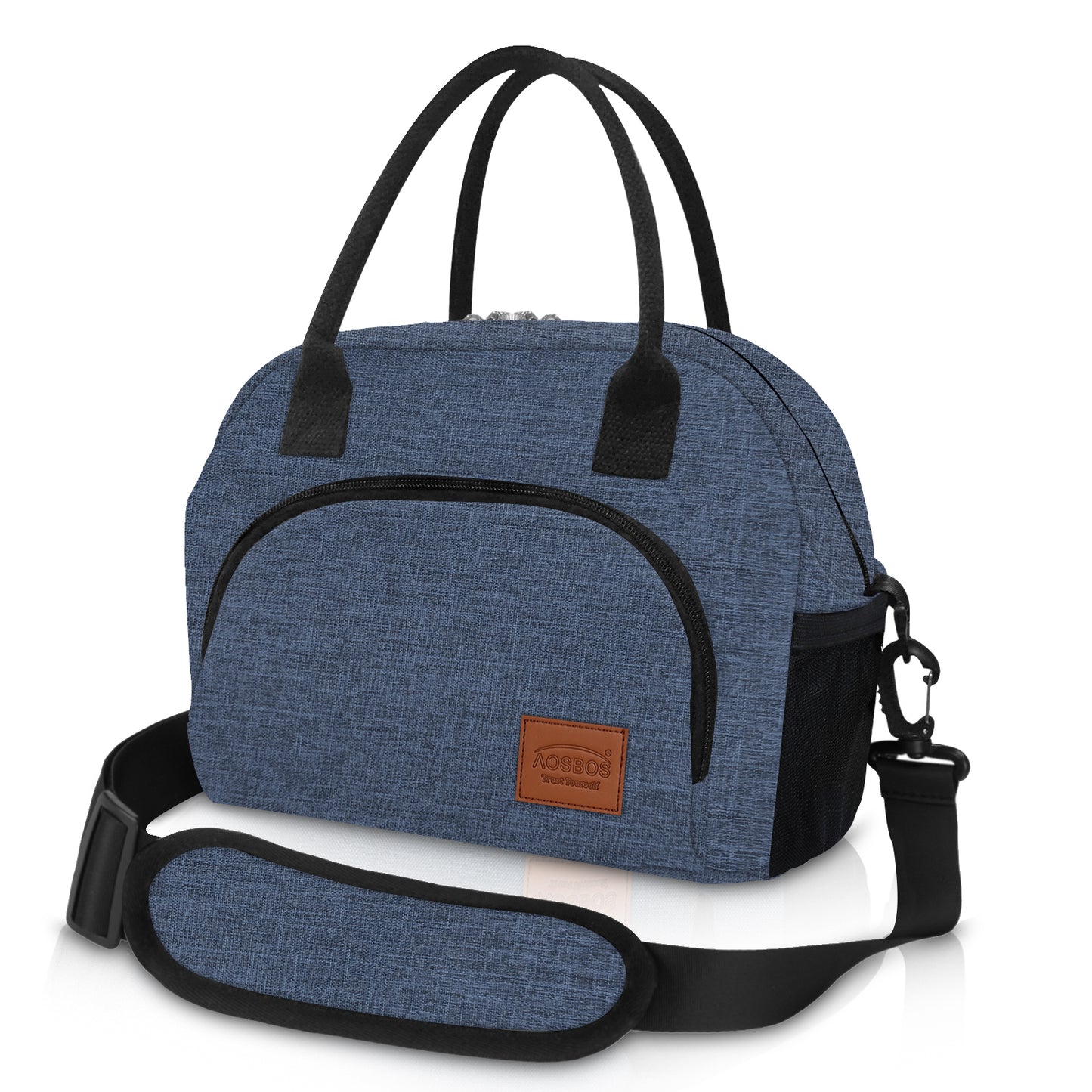 AOSBOS Insulated Lunch Bag - Compact and Stylish Travel Lunch Box with Adjustable Strap