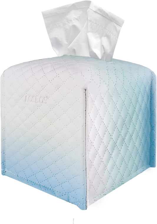 Aosbos Decorative Tissue Box Cover - 5"x5"x5" Square Holder for Bathroom, Vanity, Desk & Car, Noble Gradient Diamond