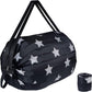 Aosbos Foldable Duffle Bag - Waterproof, Reusable Travel & Gym Backpack, Weekend Tote, Black Star - Aosbos Direct
