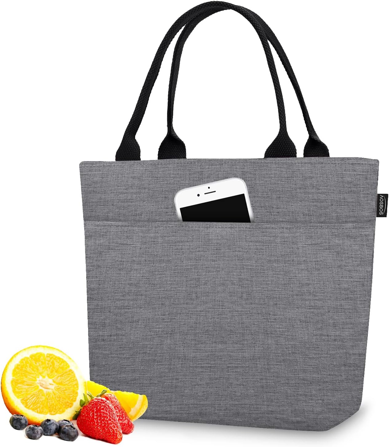 Aosbos Insulated Lunch Bag Cooler Tote - Reusable Food Organizer for Adults