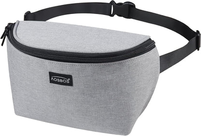 Aosbos Fanny Pack for Men & Women - Black Crossbody Waist Bag - Aosbos Direct