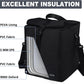 Aosbos Insulated Foldable Lunch Bag - Rolltop Design, Adjustable Shoulder Strap, Reusable for Work, Office, Picnic, Hiking, Beach - Black - Aosbos Direct