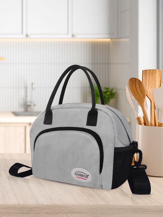 AOSBOS Insulated Lunch Bag - Compact and Stylish Travel Lunch Box with Adjustable Strap