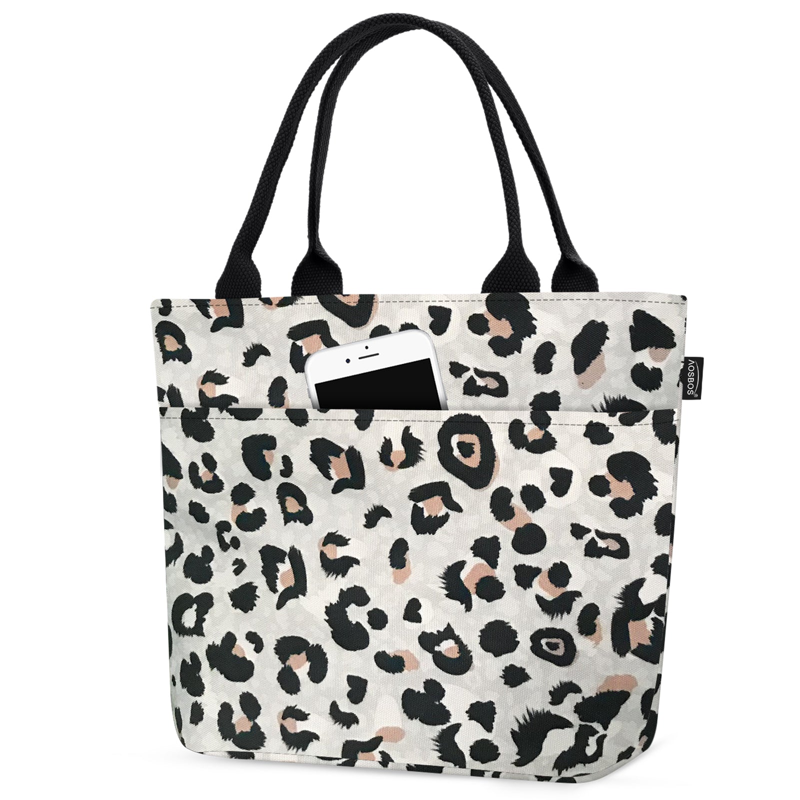MIER Large Soft Cooler Insulated Lunch Bag Tote for Men Women, Leopard