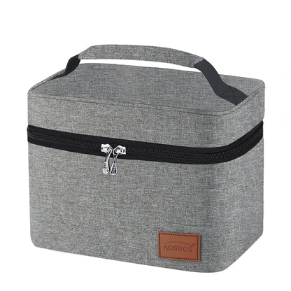 Aosbos Insulated Lunch Box Bag for Men & Women, 7.5L Thermal Cooler for Meal Prep, Bento Box, Work & Picnic, Black - Aosbos Direct