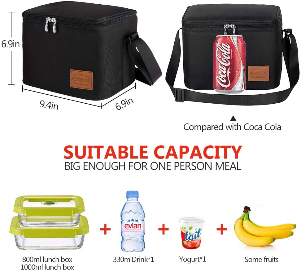 Cooler Bag Adult Lunch Box Insulated Lunch Bag for Men & Women