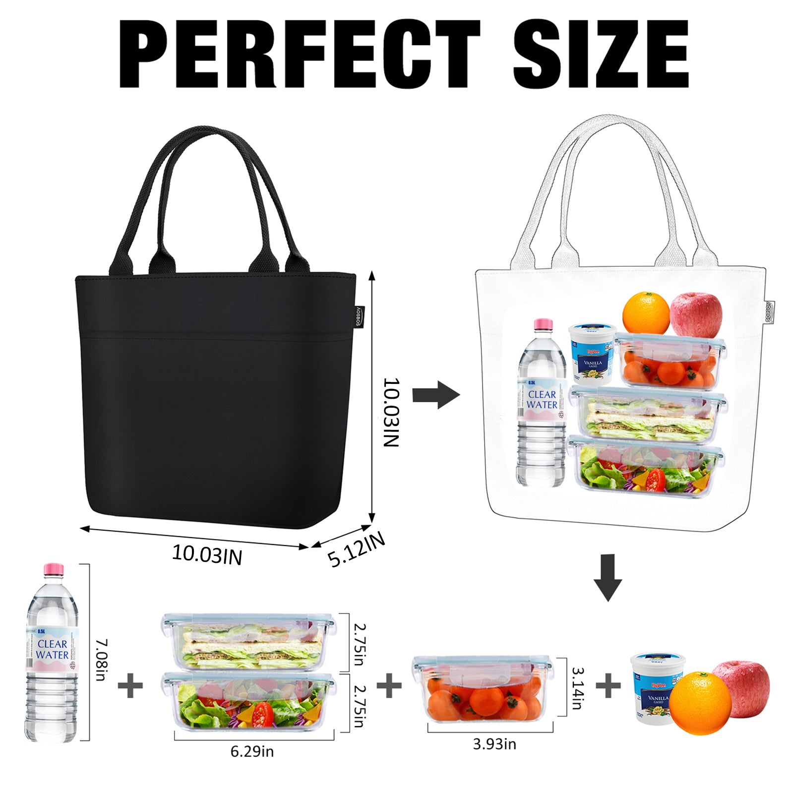 Aosbos Insulated Lunch Box for Men Women Leakproof Cooler Bag Reusable  Lunch Tote Bag Adult Lunch Pa…See more Aosbos Insulated Lunch Box for Men  Women